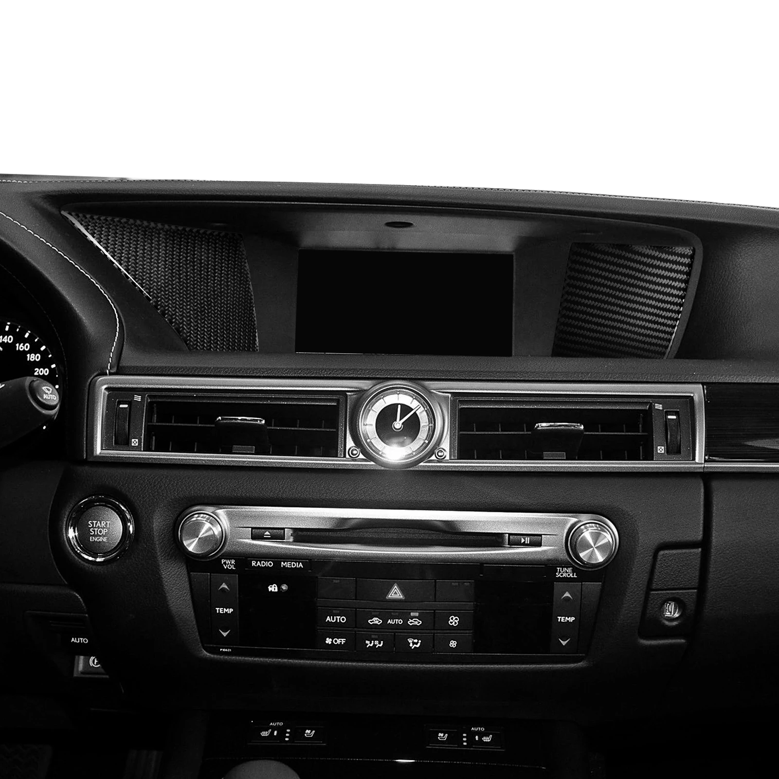 Фото Накладка на панель кнопок управления багажником из настоящего карбона для Lexus GS 350 2012–2020, настраиваемая наклейка, аксессуары для интерьера автомобиля №3