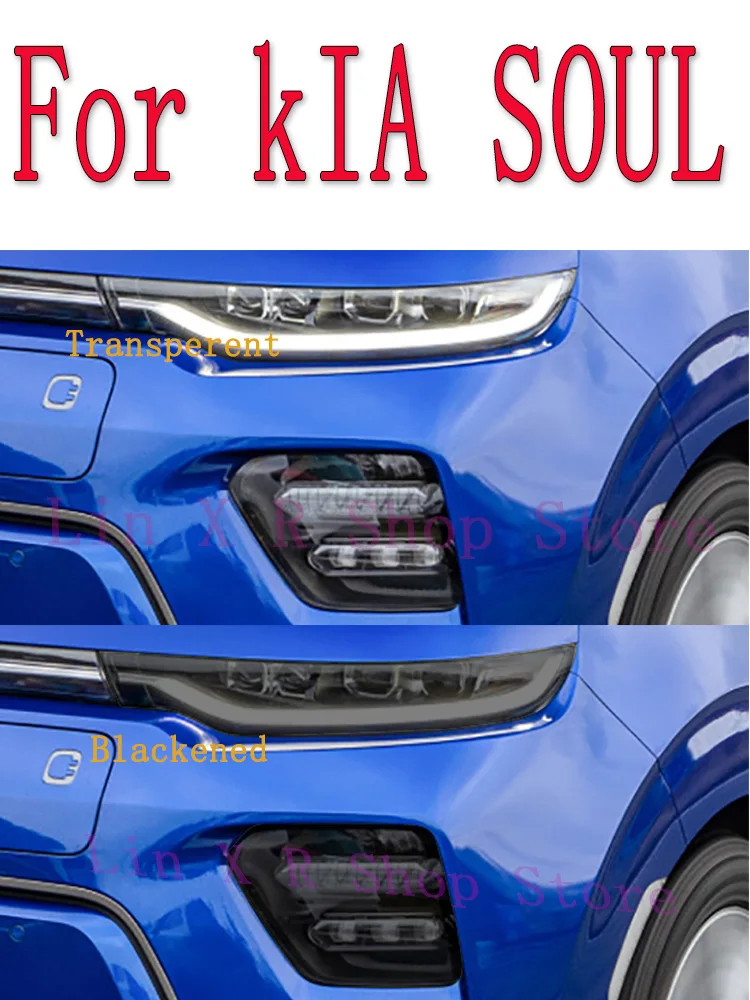 

For kIA SOUL 2019- 2021 2022 Car Exterior Headlight Anti-scratch Front Lamp Tint TPU Protective Film Repair Accessories Sticker