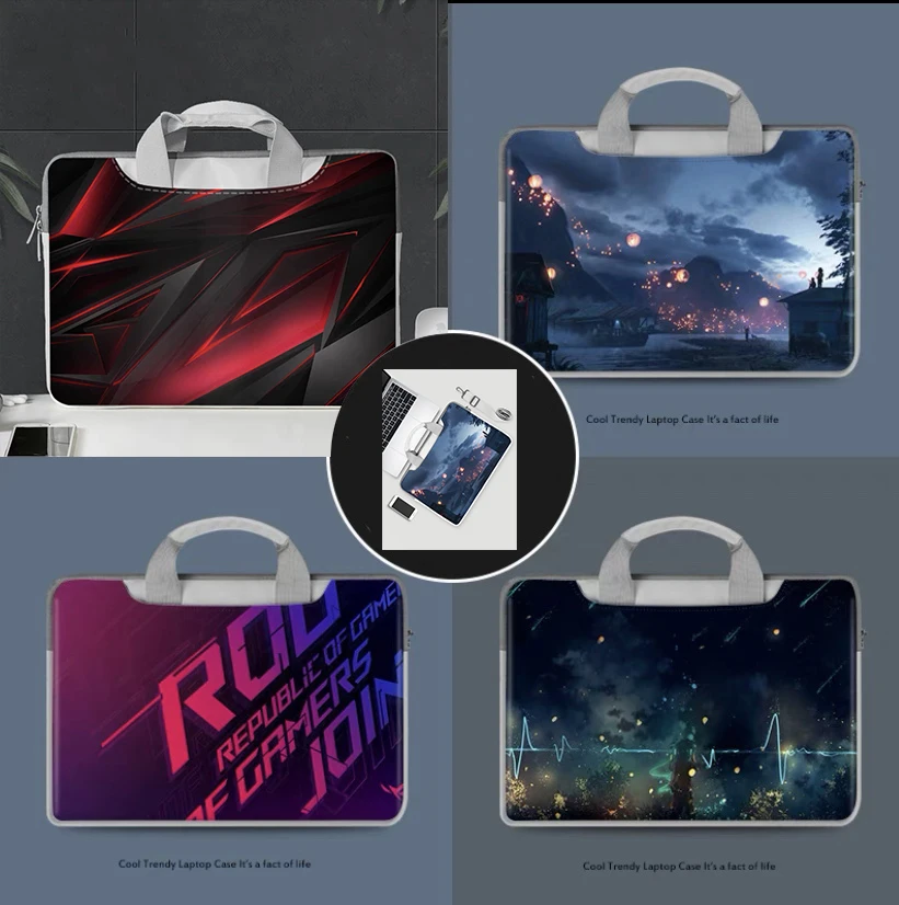 Laptop Anime Computer Bag Shoulder Tote Laptop Briefcase for