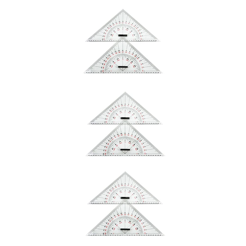 

6X Chart Drawing Triangle Ruler For Ship Drawing 300Mm Large-Scale Triangle Ruler