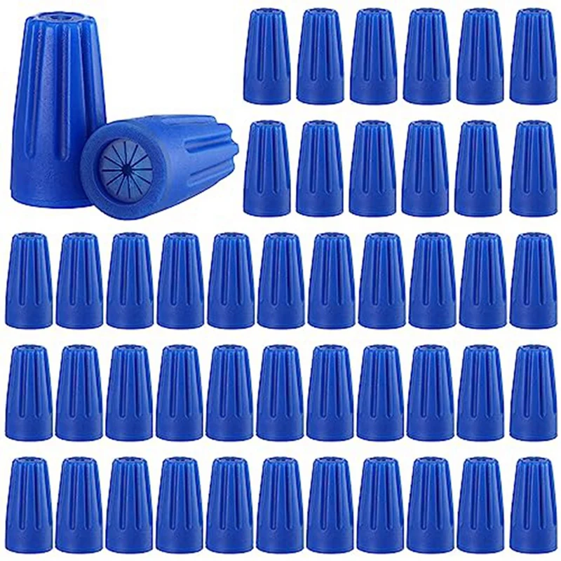 

100Pcs Blue Waterproof Wire Electrical Connectors Splice Terminal Electrical Connectors 22AWG-12AWG