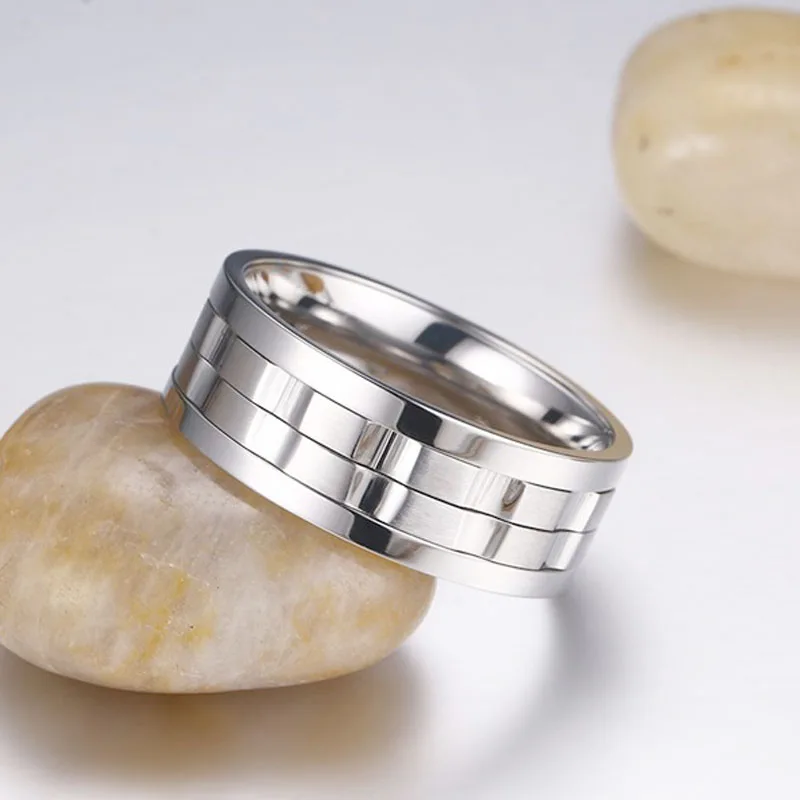 Крутое мужское кольцо из нержавеющей стали вращающееся в стиле панк женское