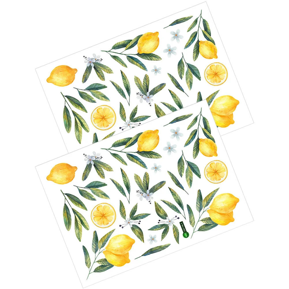 

2 Sheets Fruit Wall Decal Nursery Wall Decals Fruit Wall Decor Room Wall Sticker Decorative Wallpaper Indoor Wall Decor