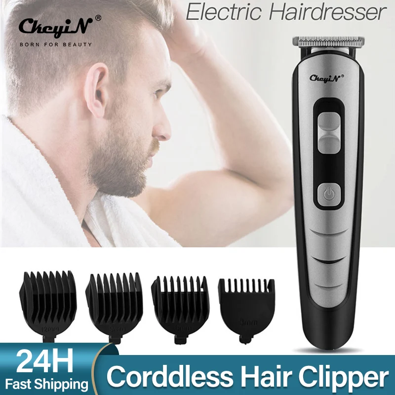 CkeyiN Rechargeable Cordless Hair Clipper Men Electric Hair Trimmer Large Power Hair Cutting Machine for Adult Kid & Limit Combs