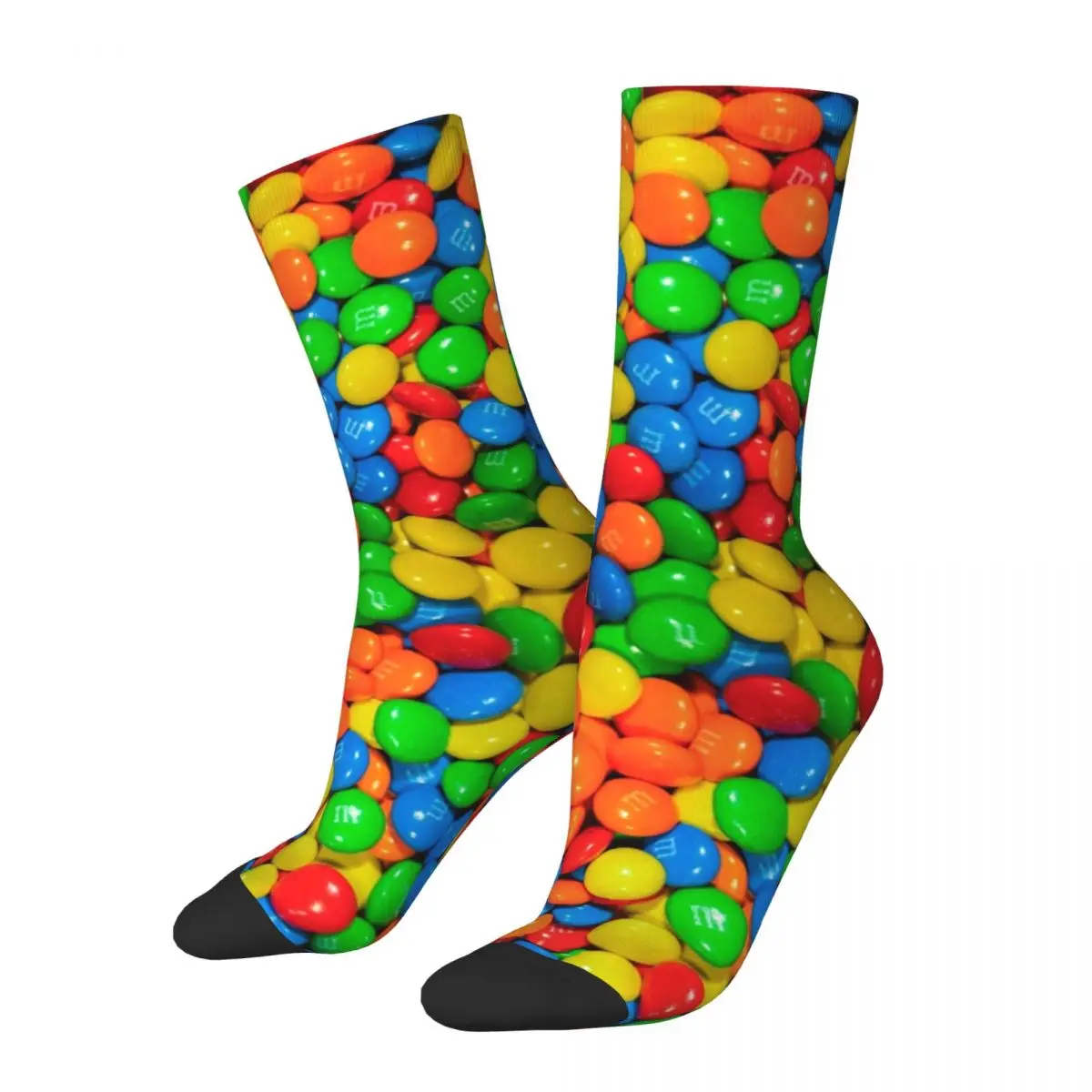 

Happy Funny Male Men Socks Crazy M Chocolate Candy Sock Polyester Graphic Women's Socks Spring Summer Autumn Winter