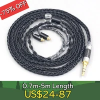 3 5mm 2 5mm 4 4mm xlr 8 core silver plated black earphone cable for akg n5005 n30 n40 mmcx sennheiser ie300 ie900 ln007690