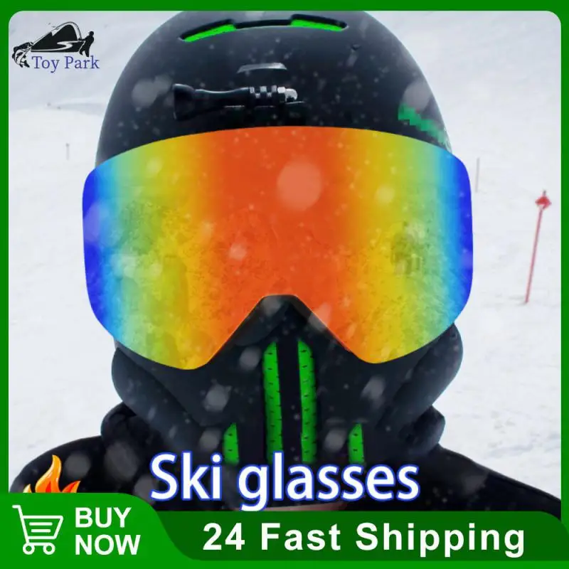 

Windproof Ski Glasses Winter Ski Goggles Double-layer Adults Snowboard Goggles Eyewear Magnetic Suction Snow Goggles Men Women