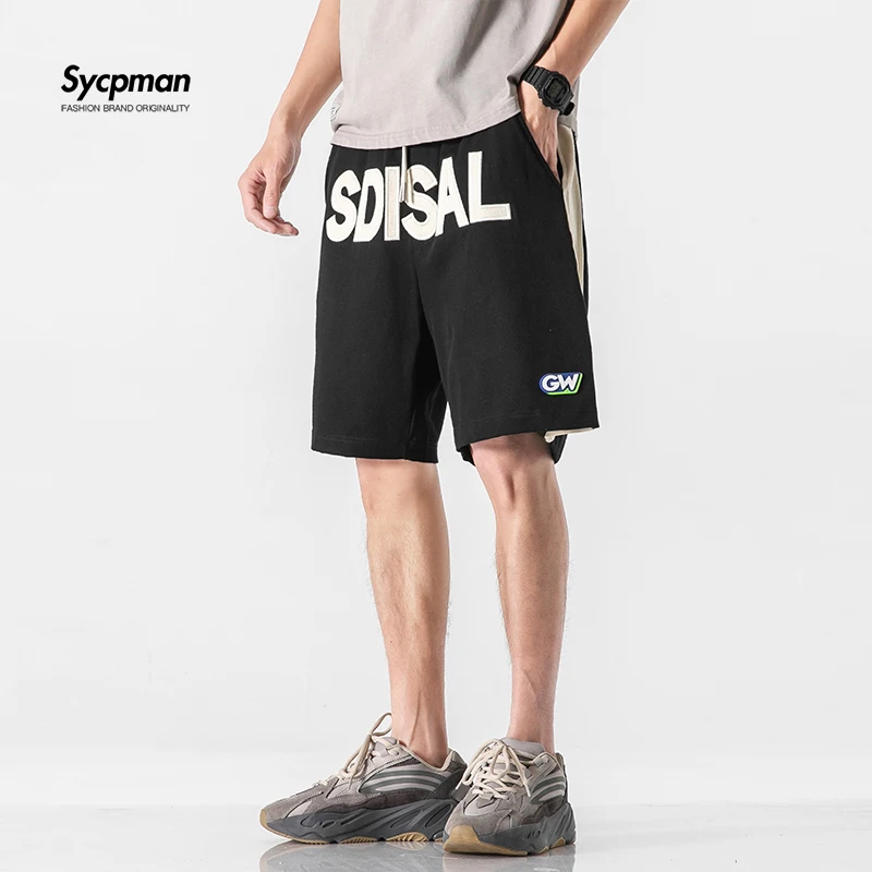 

Spring and Summer New High Street Heavy Industry Embroidery Terry Bottom Loose Casual Pants Shorts for Men