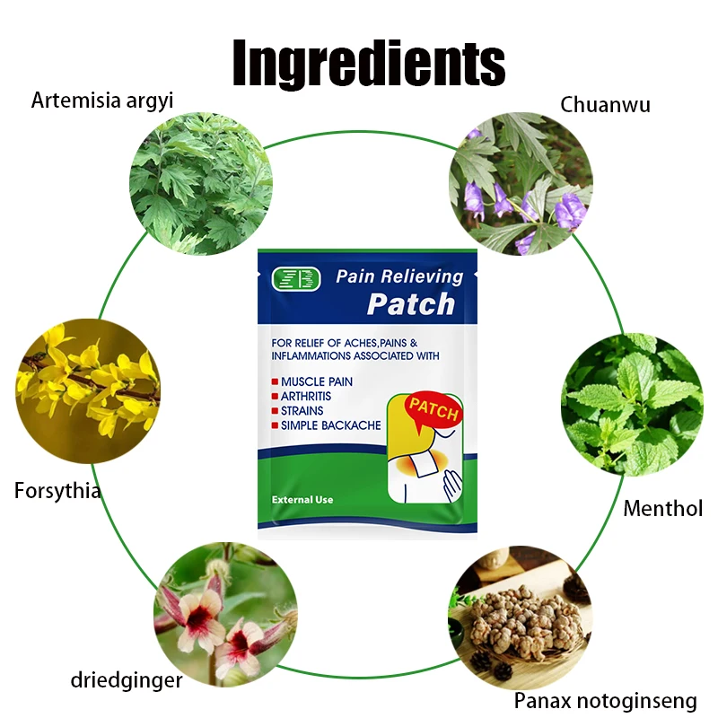 

8 шт., пластырь для снятия симптомов боли в мышцах