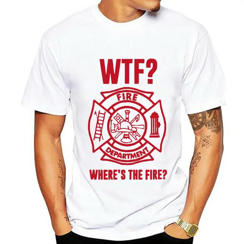 

Модная мужская футболка Wtf, управление пожарного, пожарного, пожарного