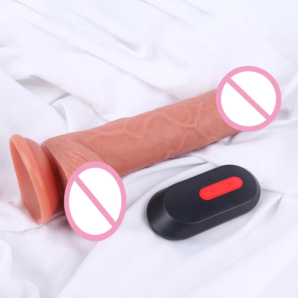 Реалистичный фаллоимитатор водонепроницаемый струйный беспроводной