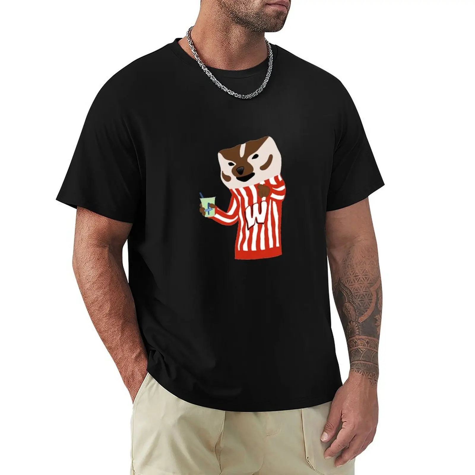 Фото Футболка Bucky Badger & Culvers из мягкого эластичного материала с коротким рукавом №1