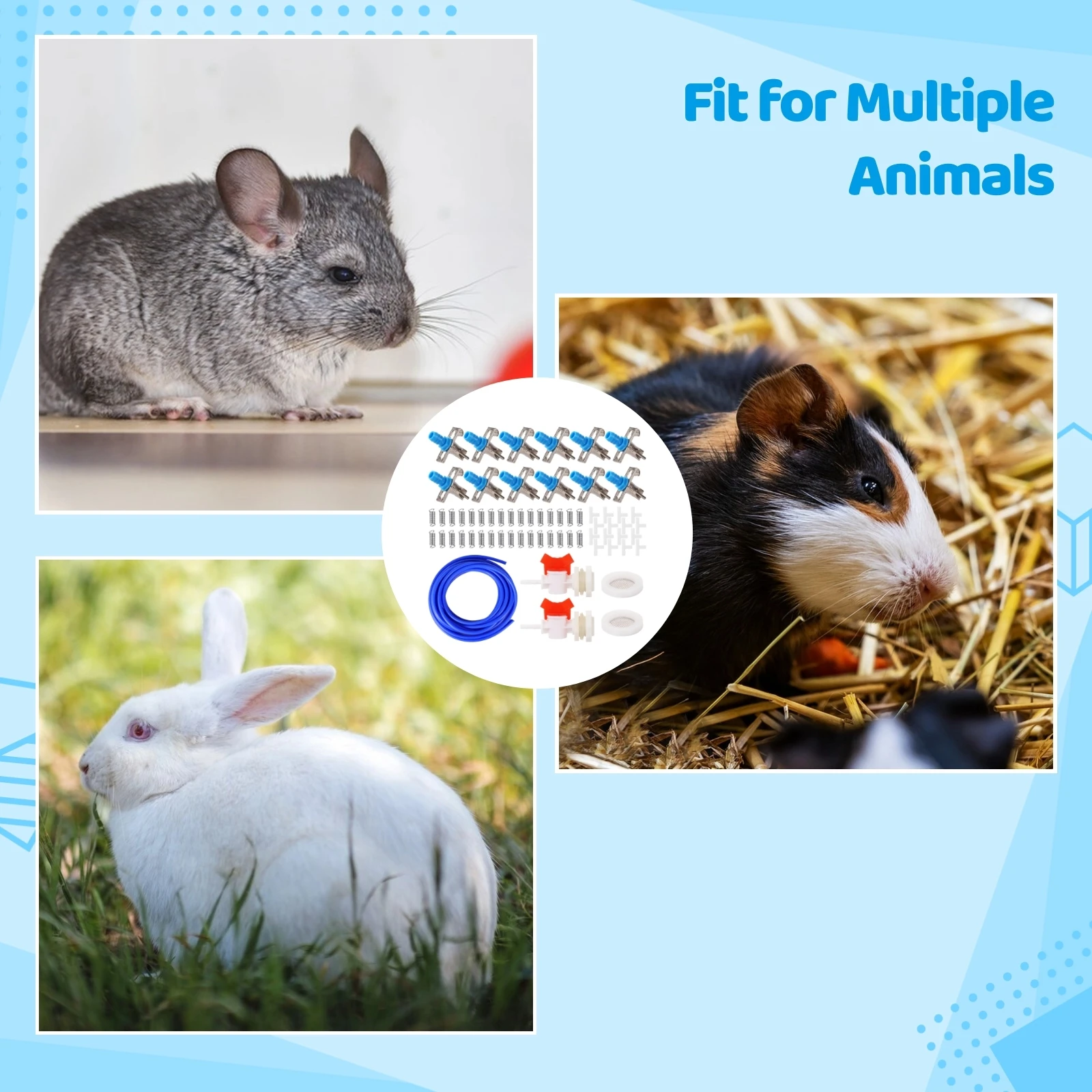 Автоматический комплект для полива кроликов ниппельные поилки шланга 5/16 дюйма