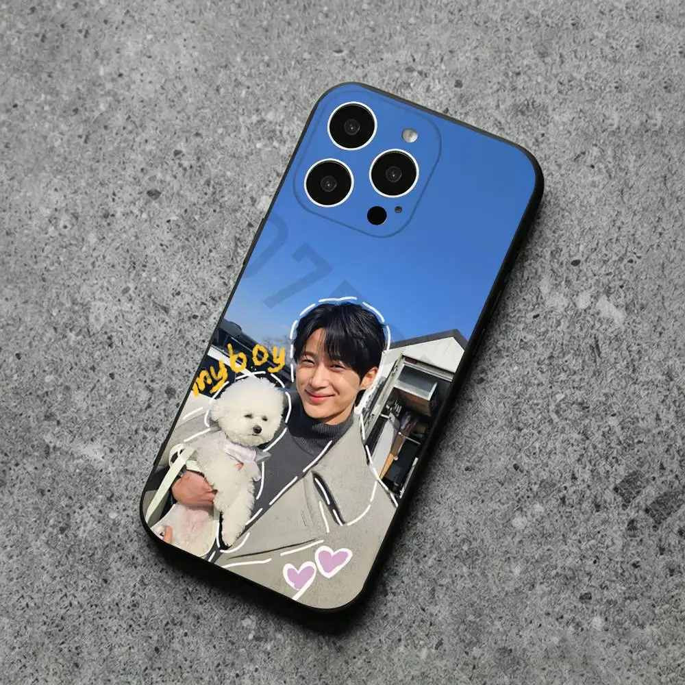 Фото Чехол для телефона B-byeon Wooseok для iPhone 17, 16, 15, 14, 13, 12, 11, Plus, Pro Max, XS, X, XR, SE, Mini, мягкий силиконовый черный чехол №4