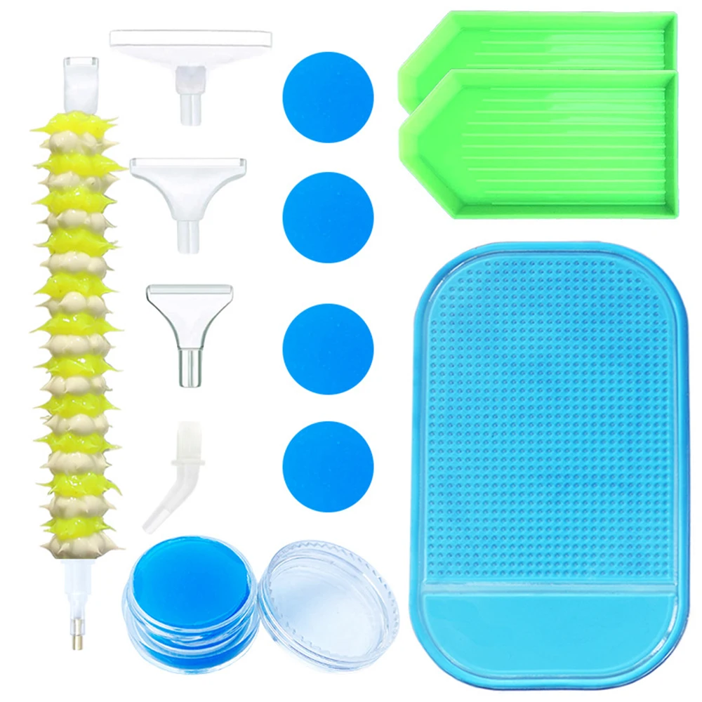 

Набор для алмазной вышивки 5D «сделай сам», набор аксессуаров для вышивки крестиком, с палочкой из глины и нескользящим ковриком