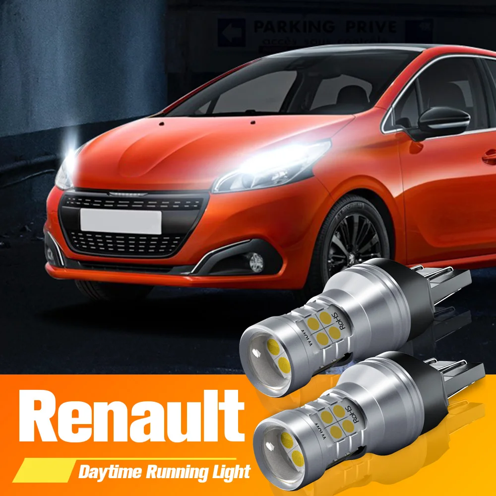 

2pcs LED Daytime Running Light Bulb Lamp DRL W21/5W 7443 T20 Canbus No Error For Renault Duster Kangoo Laguna 3 Logan 2 Sandero