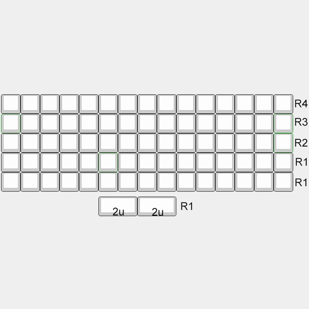 Пустая Крышка Ключа OEM PBT s для 2U Планк макет TU40 JJ40 Cherry Mx Gateron Kailh механическая
