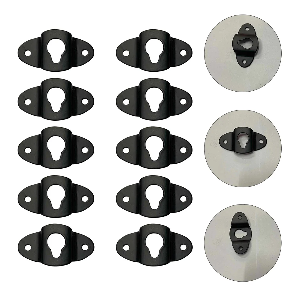 

20 PCS Iron Speaker Hanger Plate Hanger Surround Sound Box Hook Connector