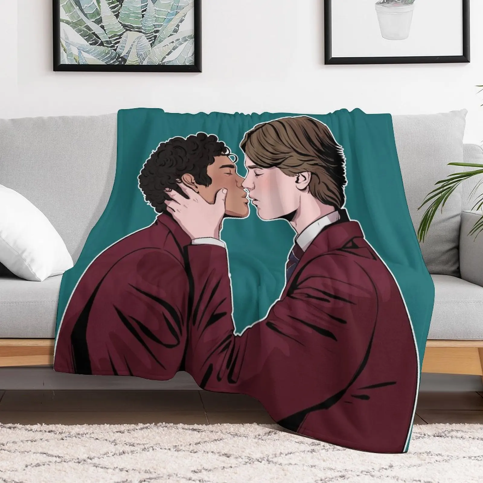 Одеяло с принцом Вильгельмом и Симоном молодежное целующееся Эдвин райдин Омар