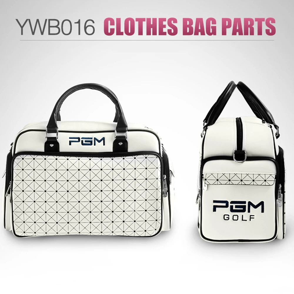 PGM Golf Fashion Clothing Bag Large Capacity Double Layer Waterproof PU Ball Bag Double Layer Sports Fitness Handbag Golf Suppli