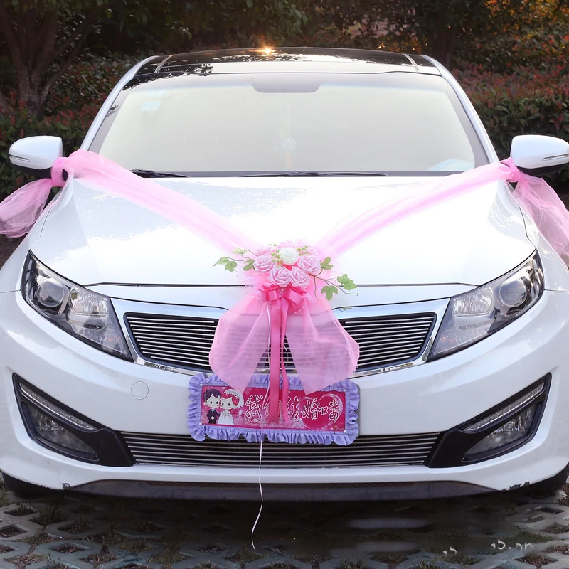 

car decoration supplies assistant car decoration special dahonghua bridal float arrangement instant goods hand-held flowers