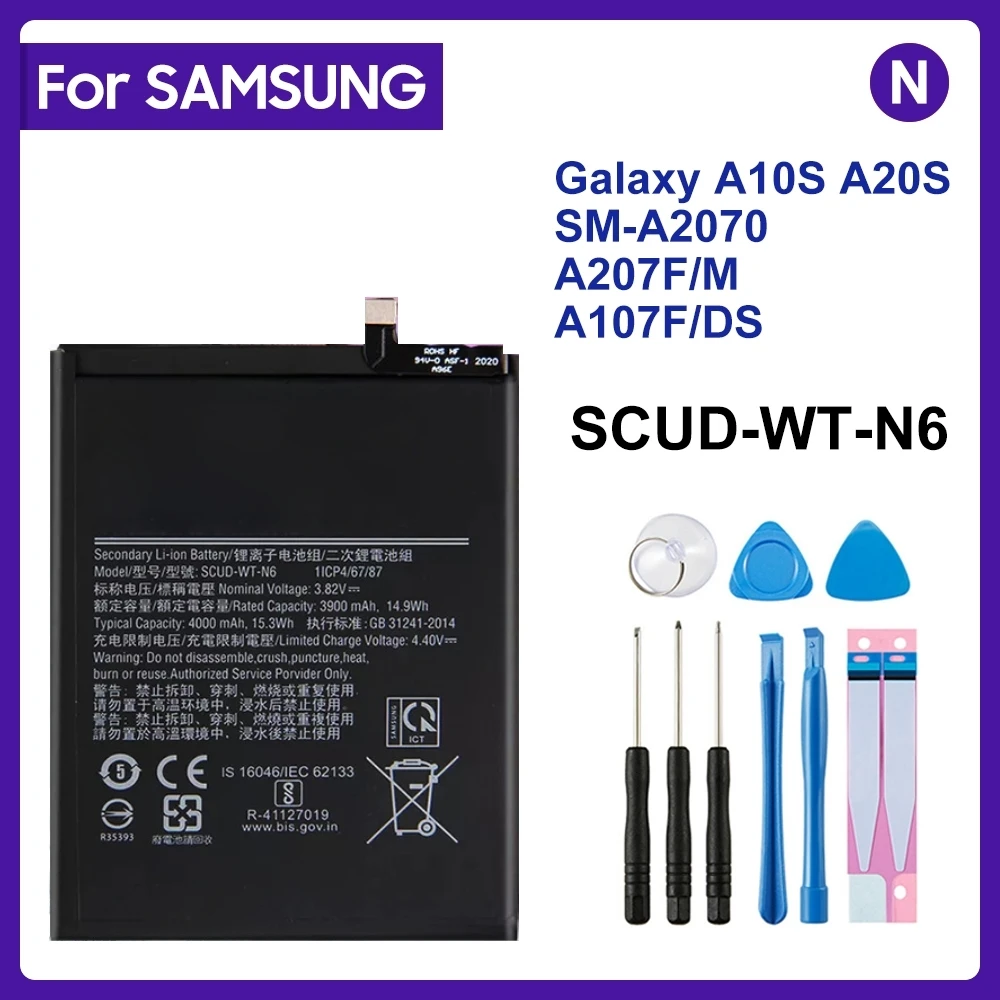 

100% Оригинальный аккумулятор для телефона, фотоаккумулятор для Samsung Galaxy A10s A20s Honor Holly 2 Plus, Задняя аккумуляторная батарея 4000 мАч