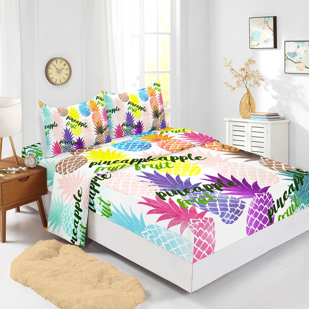 

Pineapple Pattern Bedding Set Quilt Cover Home Bedroom Decor Queen King Size Duvet Cover Set Pillowcase Bedding Set