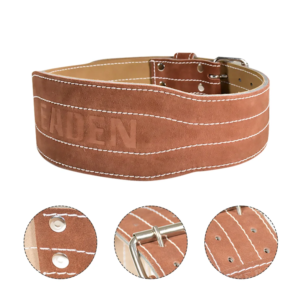 

Cowhide Waist Supporter Adjustable Waistband Waist Protective Belt for Fitness