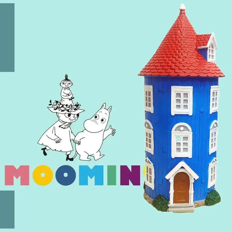 

Милые фигурки хиппота Moomines из аниме, скандинавские строительные украшения, забавные дома, ручная роспись, «сделай сам», Мультяшные фигурки хиппота, хранение денег