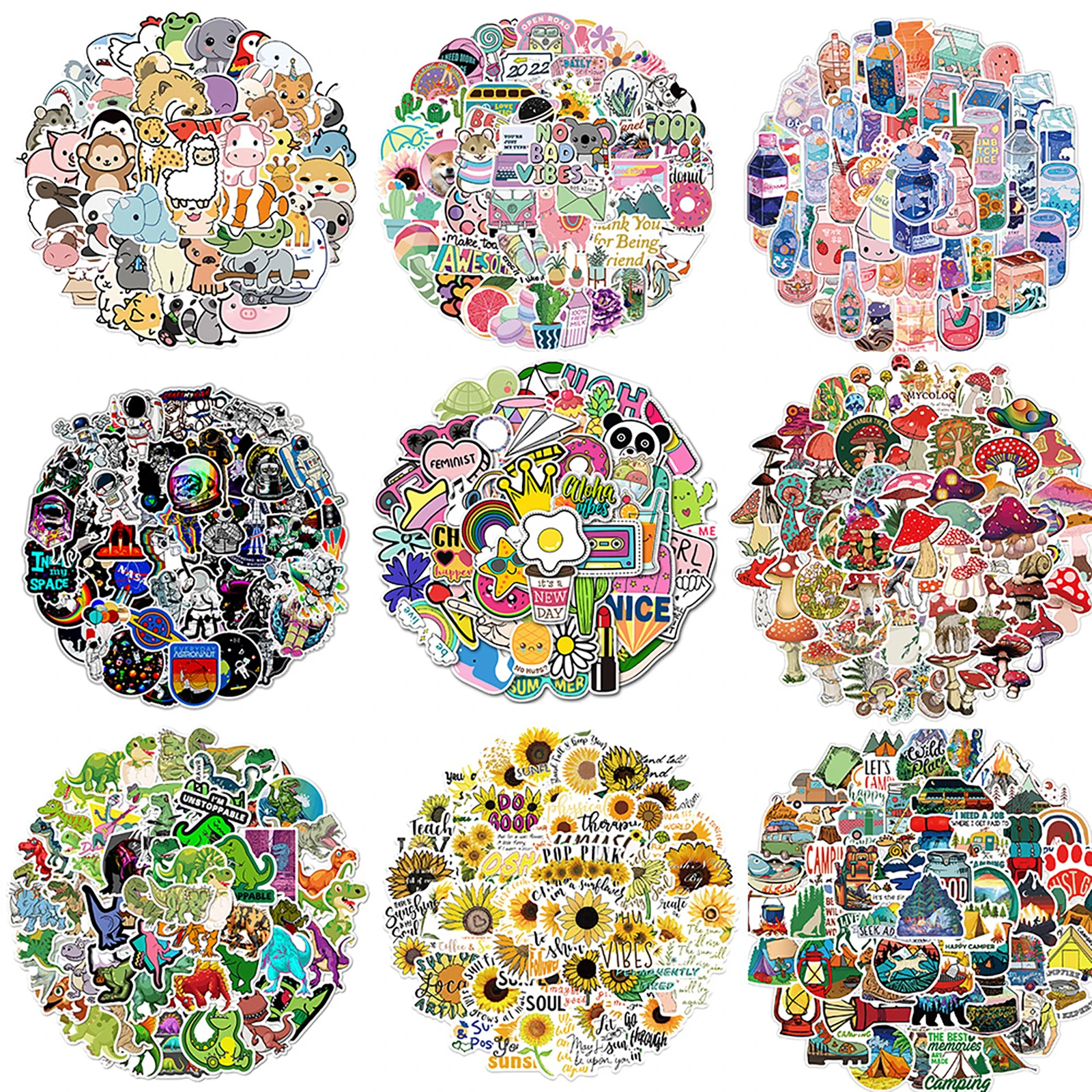 

50PCS Graffiti Sticker Outdoor Mix and Match Scenery Tour Sticker Notebook Guitar Skateboard Mobile Phone Toy Waterproof Cartoon