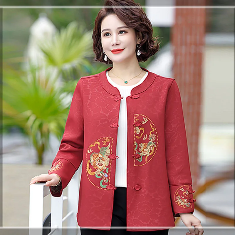 Женское демисезонное пальто Guofeng новинка 2024 тонкий топ с длинными рукавами