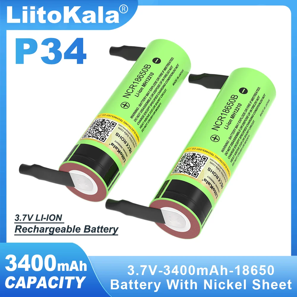 Аккумулятор LiitoKala NCR18650B 3 7 в 3400 мАч 18650