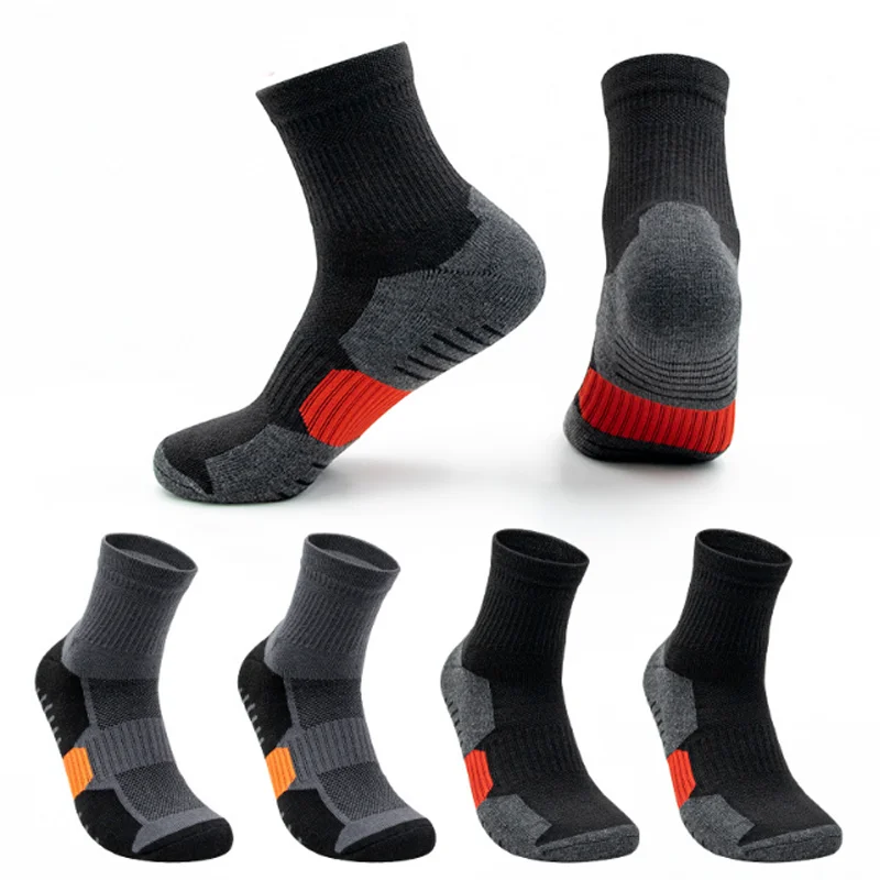 6Pairs Men's Socks Professional Sports Socks Cotton Outdoor Sports Deodorant Basketball Running Football Socks Casual EUR38-42