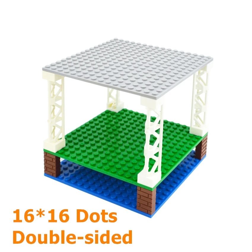

16x16 Double-sided Baseplates Building Bricks 91405 DIY Assemblage Construction Blocks Toys For Children Compatible With Brands