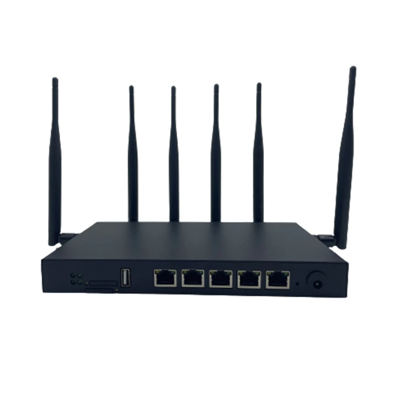 HUASIFEI Gigabit Dual Band WIFI6 4g5g Lte Router M2 Interface 1800Mbps 4g Mobile Wifi Router With SIM Card Slot 6*5dBi Antenna