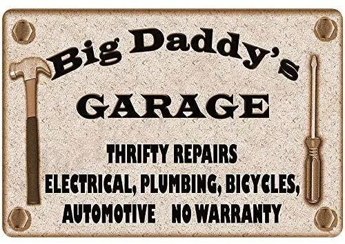 

Большой папин Новинка парковка Ретро металлический фотопостер Настенный декор искусство потертый шик подарок подходит для 12x8 дюймов