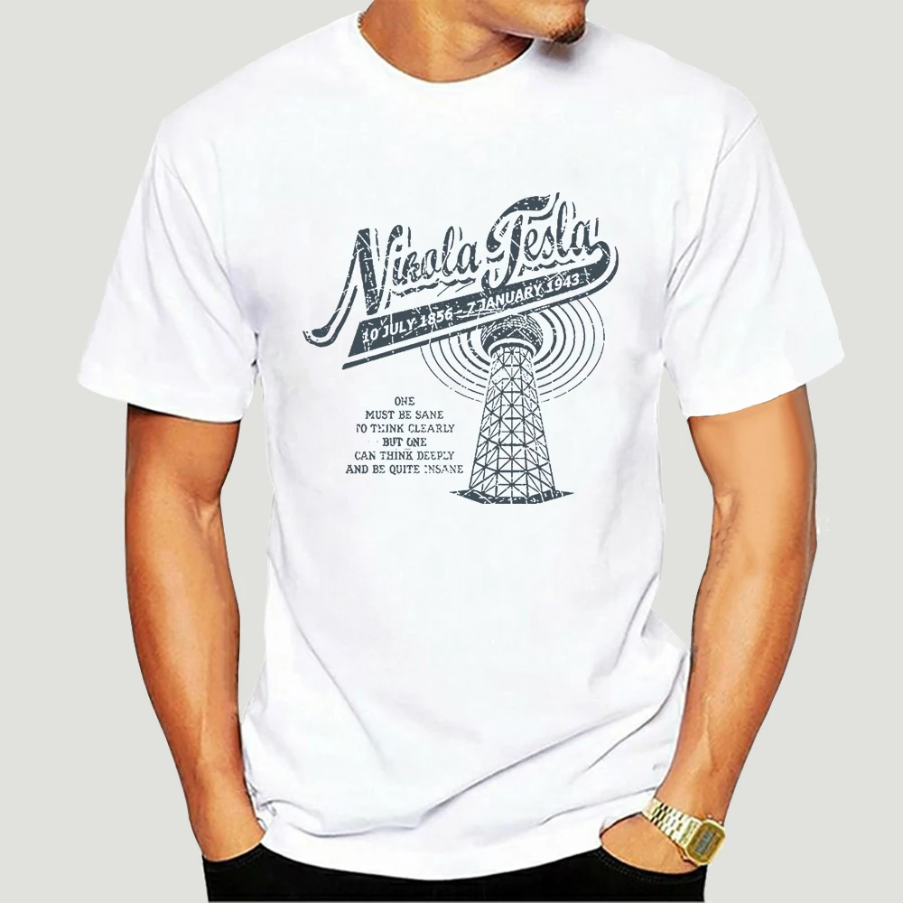 

Nikola Tesla-Camiseta Vintage para hombre, Camisa de algodón, 1, 3393X