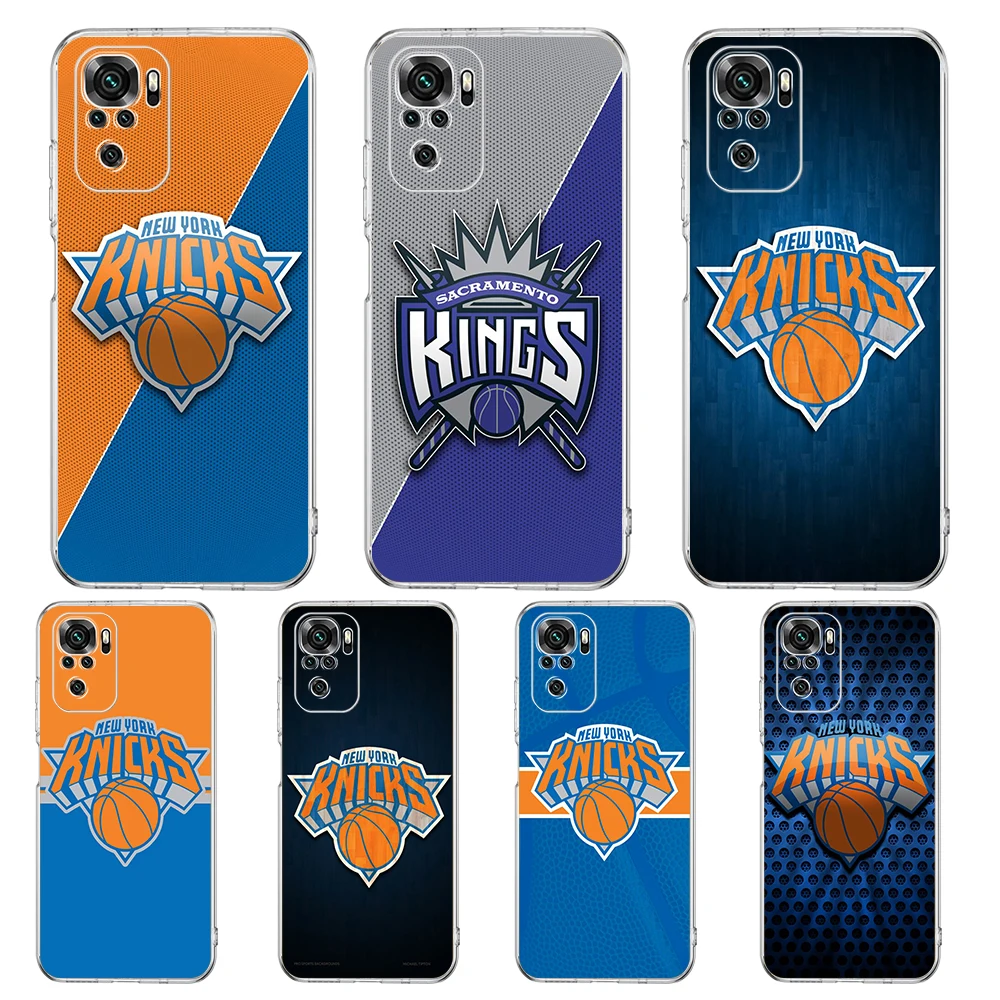 

K-Knicks Basketball New York Phone Case for Redmi Note 11 11T K40 8 8T 9 10 8A 9A 9S 9C 7 Gaming Pro Plus 4G Transparent Shell