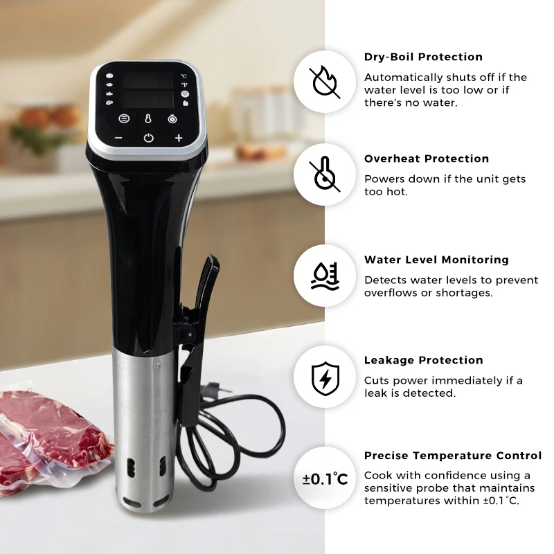 Фото Машина для медленного приготовления Sous Vide, 1100 Вт, машина для переработки Sous Vide, Sous Vide, бытовая техника, мультиварка Sousvide №5