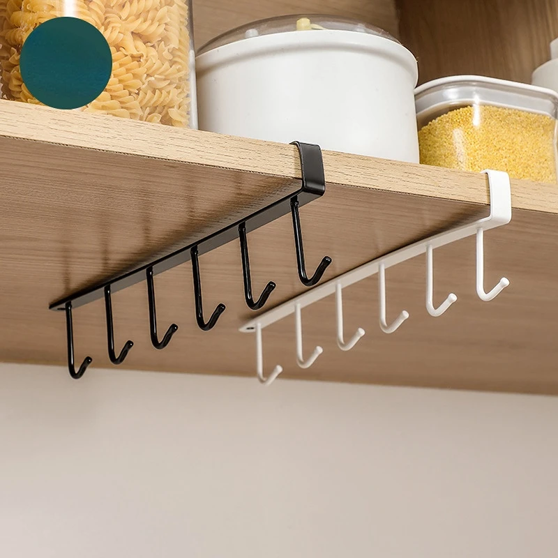 

Крючки для кружек, стойка для хранения чашек, подвесные крючки для кухонной утвари, кофейные чашки, держатель для ключей, подходят для плоск...