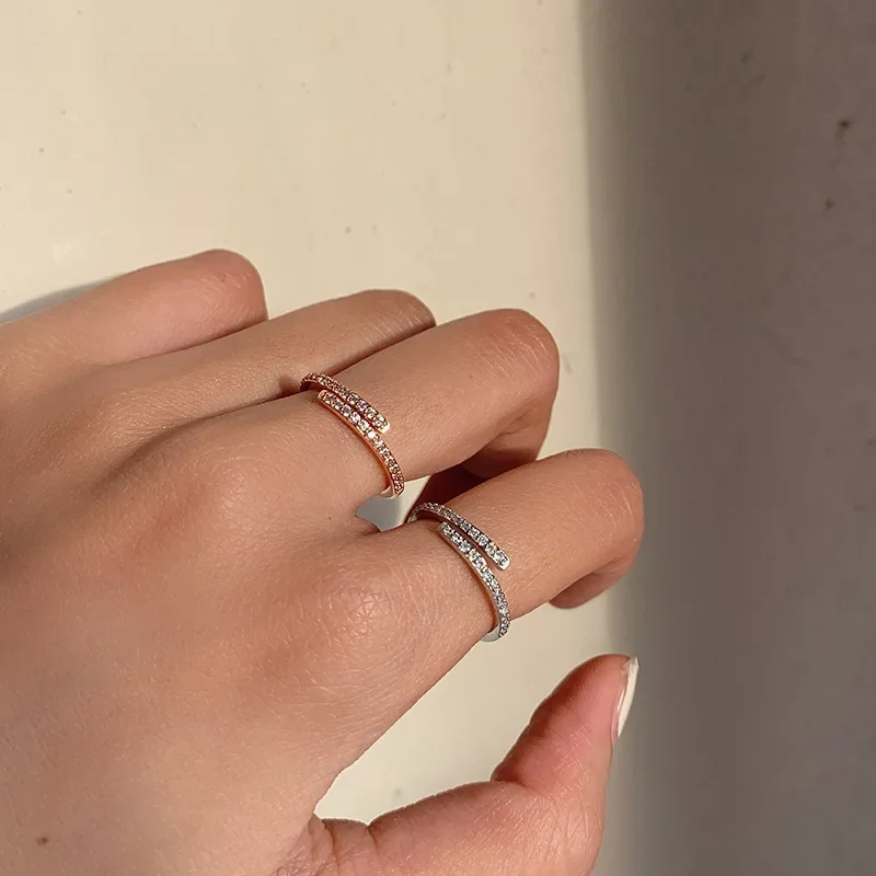 Модное женское серебряное кольцо S925 с дизайном звездного неба холодный палец