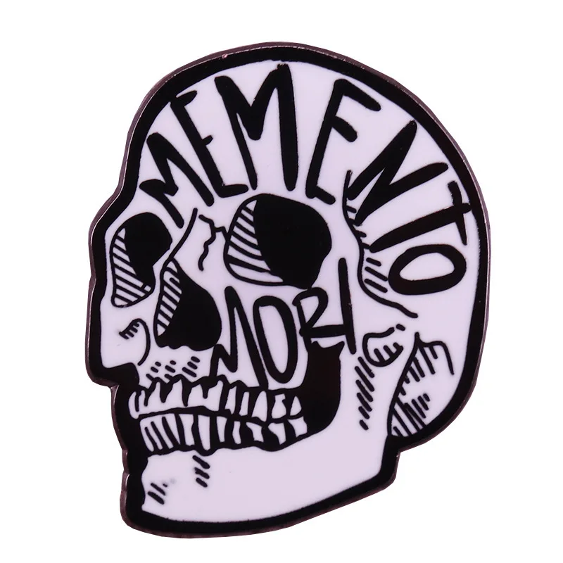 

Death Symbol Skull Enamel Pin Wrap Clothes Lapel Brooch Fine Badge Fashion Jewelry Friend Gift