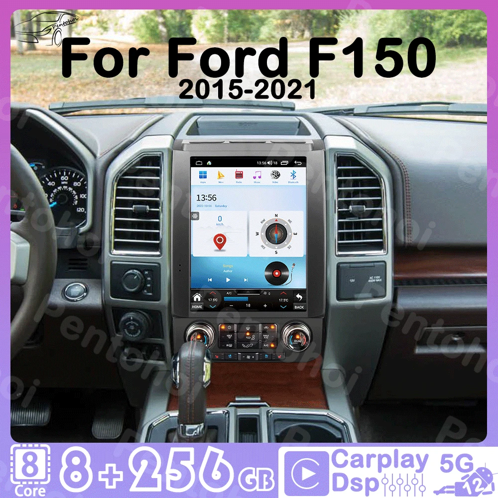 

Pentohoi Car Radio For Ford F50 2015-2021 Tesla Screen Carplay Navigator Multimedia Video Player Auto Android12 5G WIFI GPS