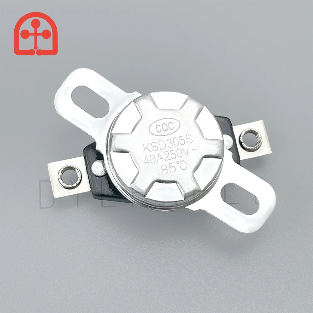 Фото Термовыключатель KSD305/KSD305S 250В 40А/45А с ручным сбросом, нормально закрытый, для проточных электрических водонагревателей, 95°C, 85°C, 90°C №2