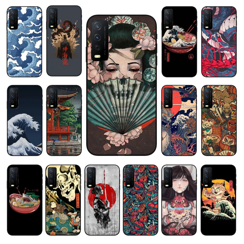 

Japanese Art Wave Phone Case for VIVO Y31 Y21S Y21 Y15S Y53S Y11S Y12 V21 V21E Y20 Y70 1907 V17Neo Y21S Y33S Y72