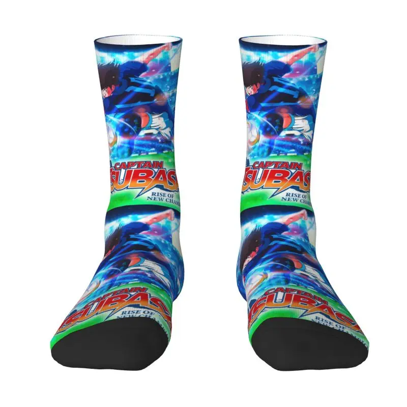 

Носки женские и мужские Стрейчевые с забавным принтом капитана Цубаса