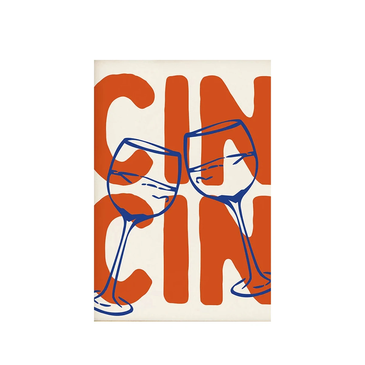 

Винтажный принт «Cin Cin Cheers» на холсте