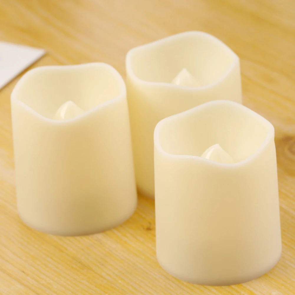 24 шт. беспламенные светодиодный ные свечи свадебное украшение для дома Мерцающая