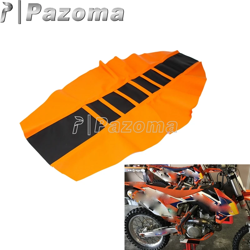 Мягкий чехол на сиденье для мотокросса MX Enduro Off Road в полоску с ребристым захватом для Honda Suzuki Kawasaki SX Suzuki Drz400 RMZ 250 65