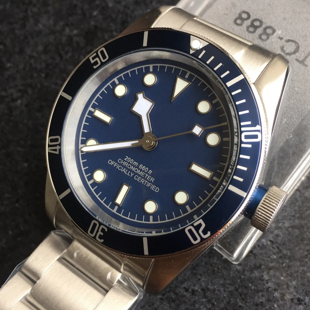 

New 42mm Vintage Watch Stainless steel case automatic mechanical movement Men's Watch Fashion gift with logo
